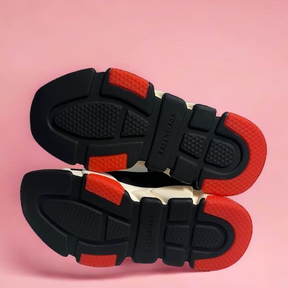 Balenciaga Speed Trainers Black Res White Sneaker Women Size 5 Runner Platform - Picture 9 of 10